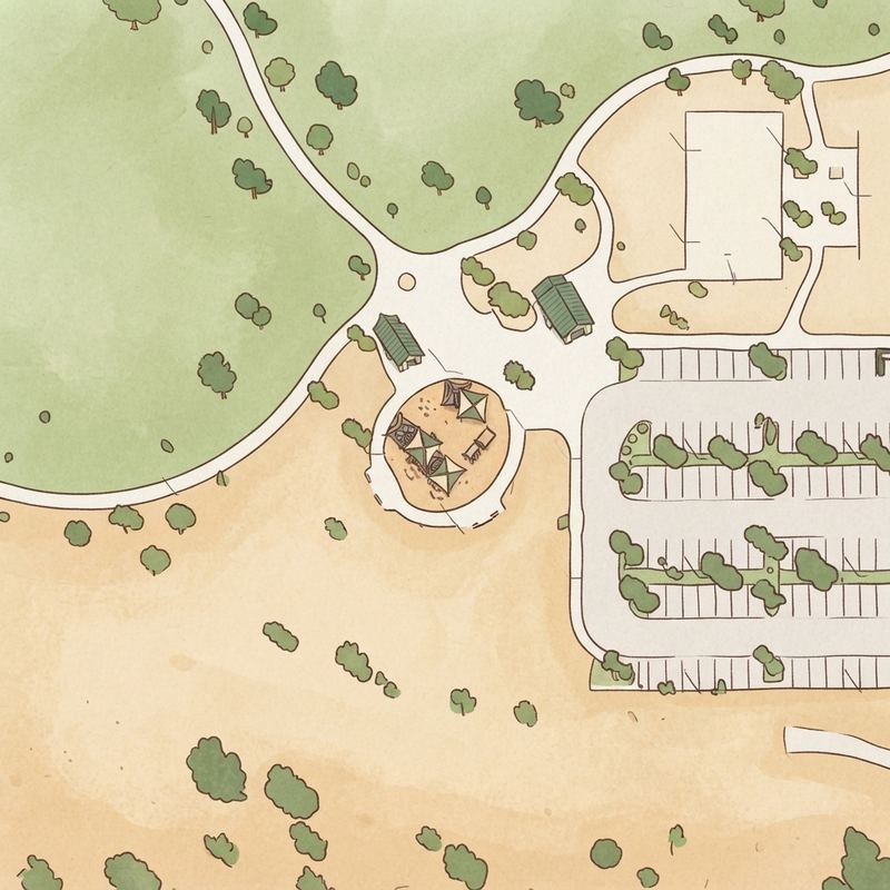 Illustrated map of Manzanita Park