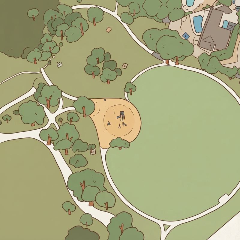 Illustrated map of Marcy Park