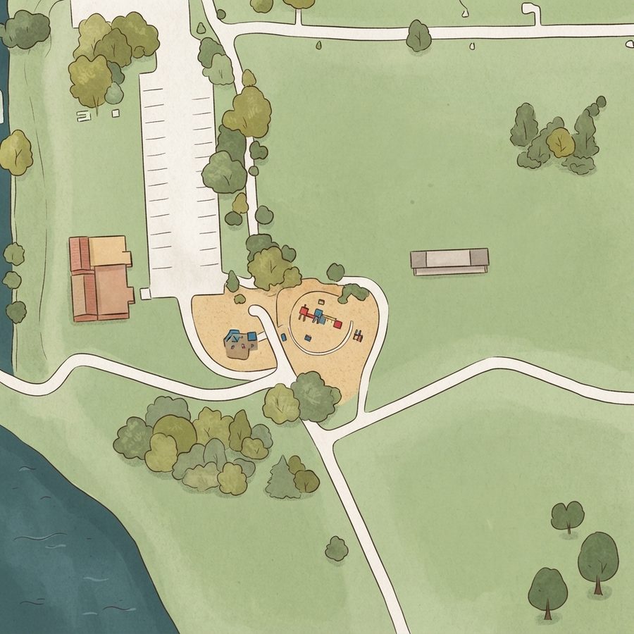Illustrated map of Margaret Jenkins Park