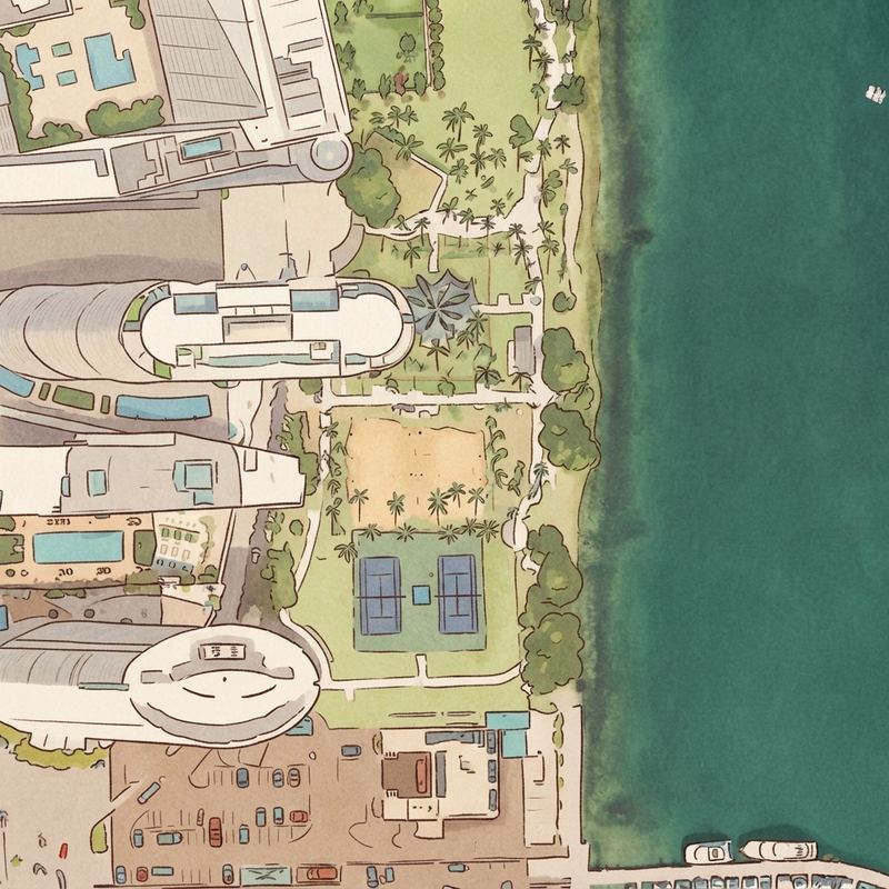 Illustrated map of Margaret Pace Park