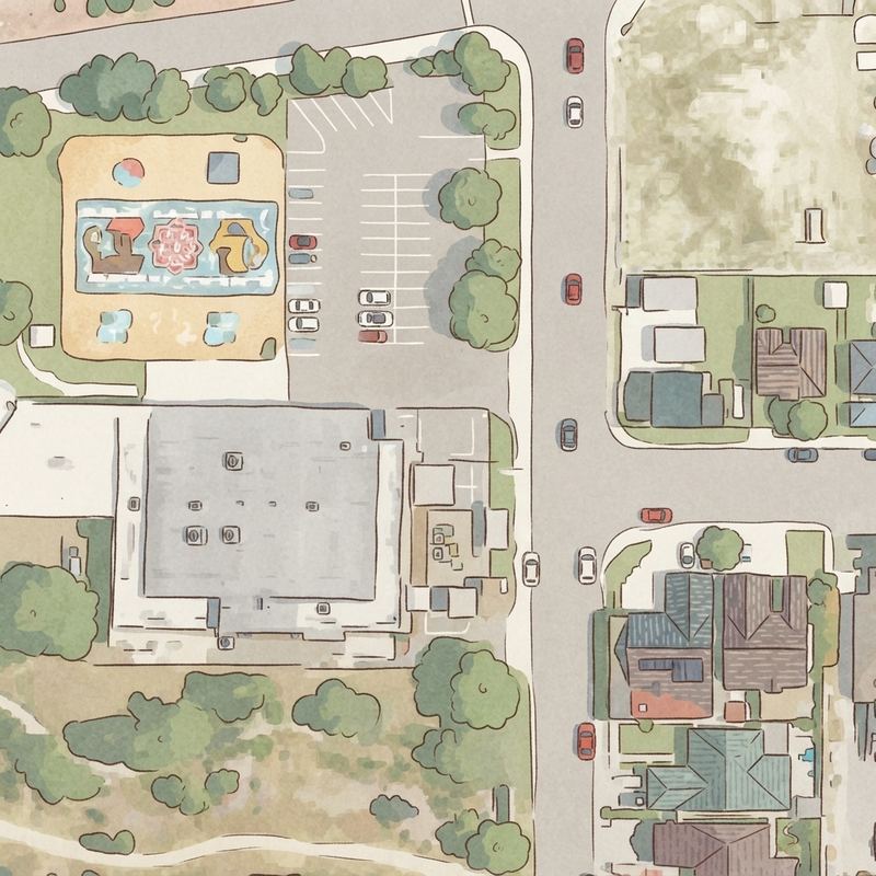Illustrated map of Marie Widman Memorial Park
