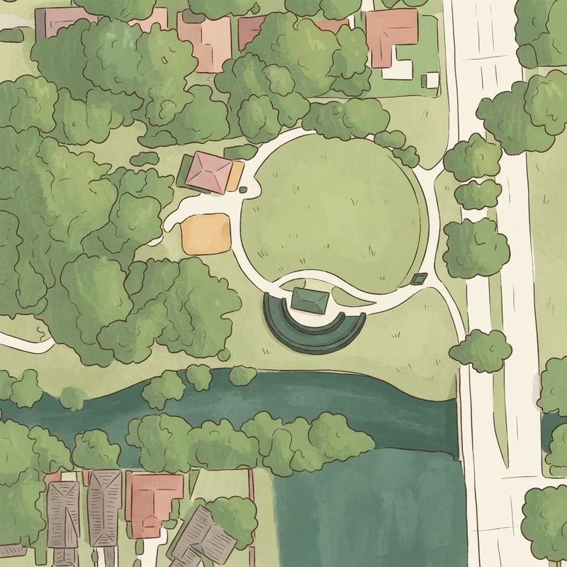 Illustrated map of Markwood Park