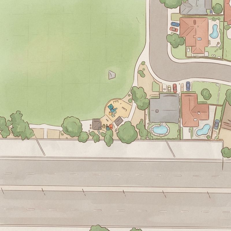 Illustrated map of Marlborough Mesa Park Playground
