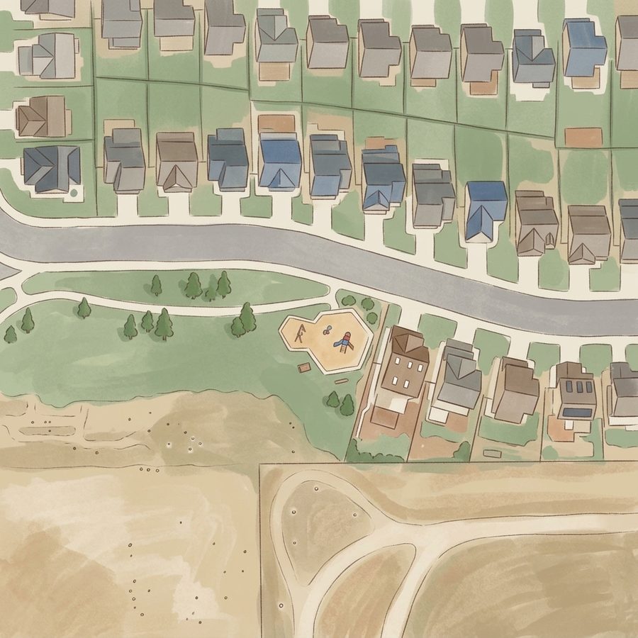 Illustrated map of Marmot Ridge Park
