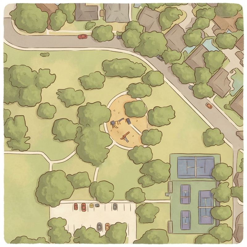 Illustrated map of Martha Pointer Park