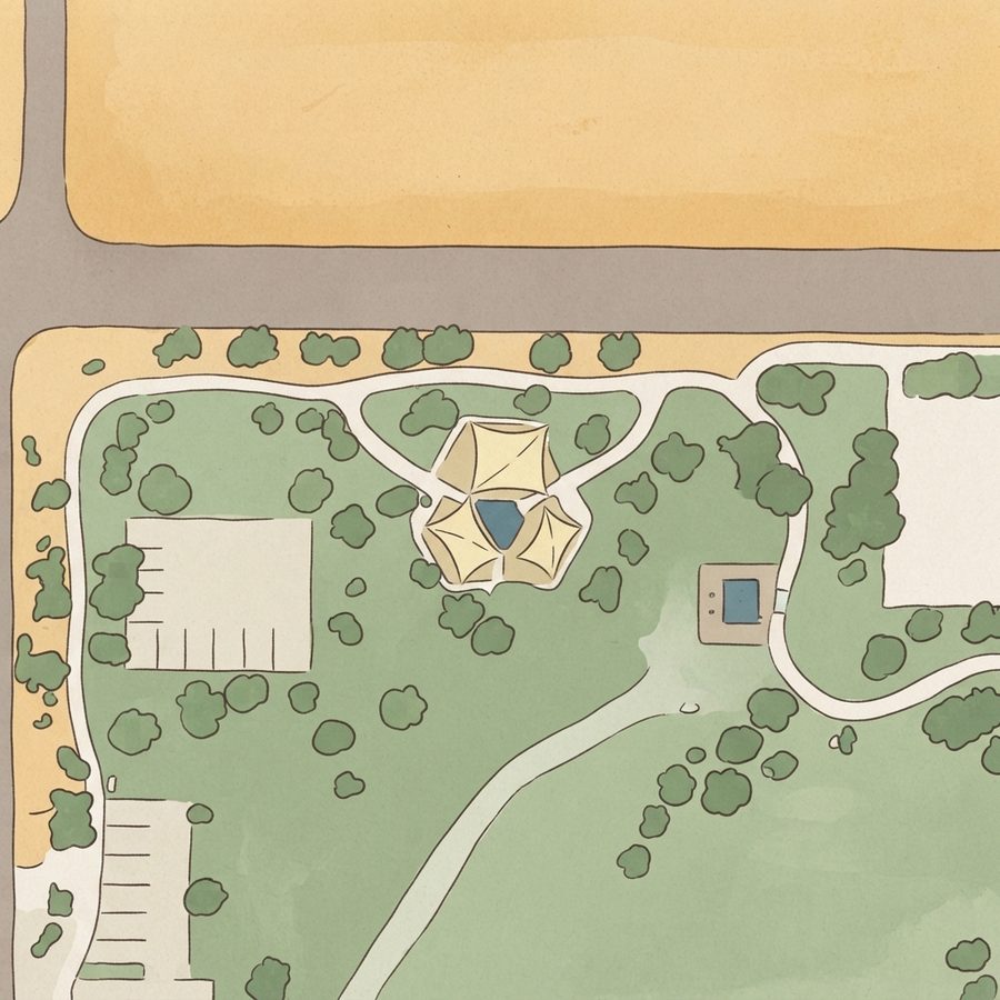Illustrated map of Martin Luther King Park