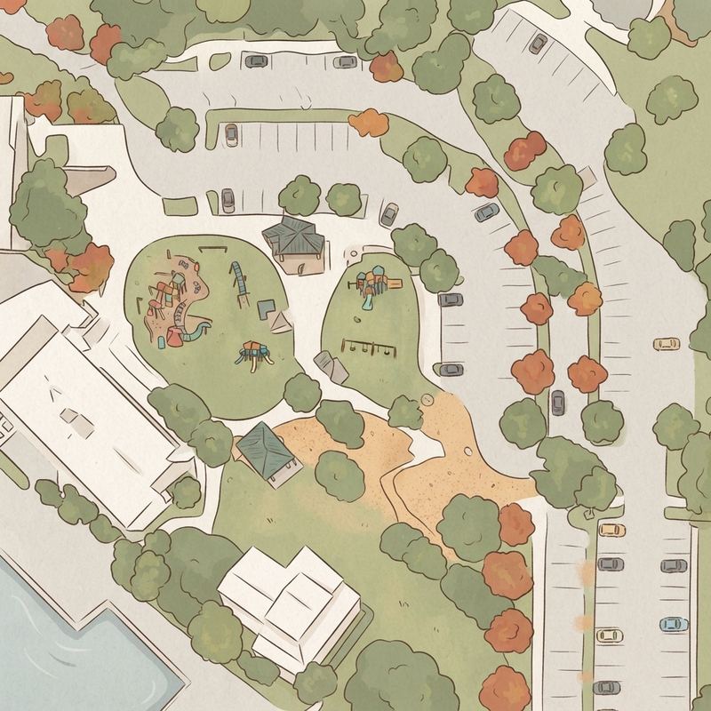 Illustrated map of Mason Mill Park