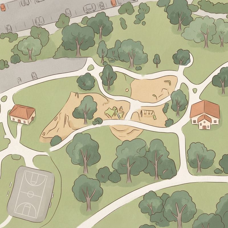 Illustrated map of Mast Park