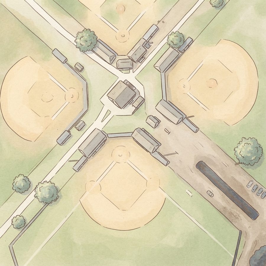 Illustrated map of McAllister Park Upper 4 Plex