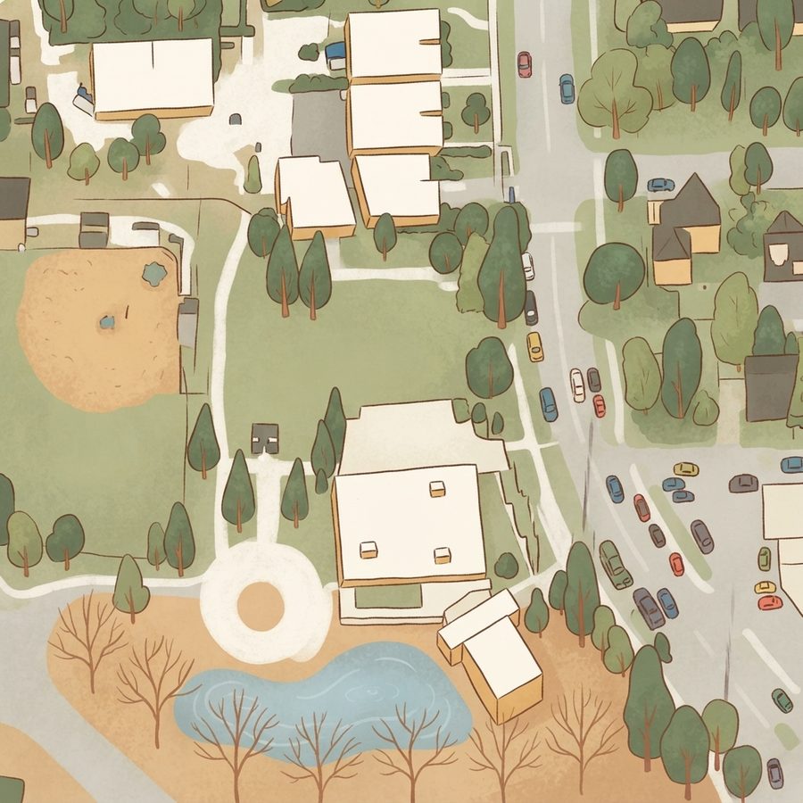 Illustrated map of McCabe Park Playground