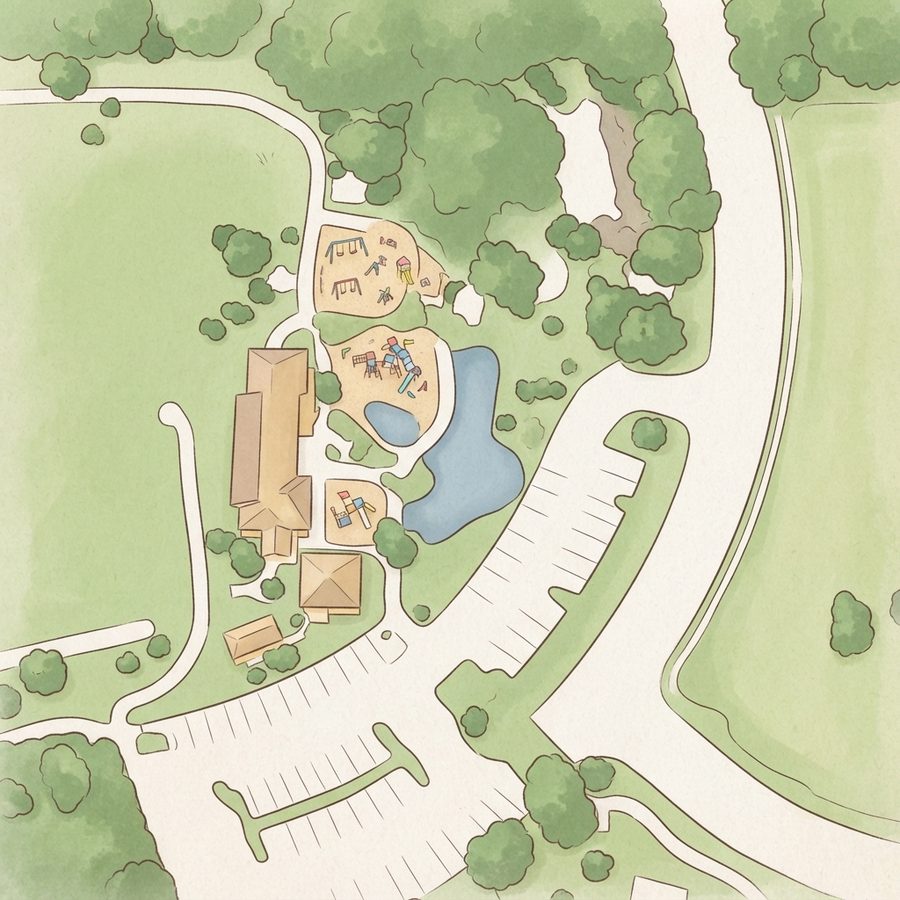Illustrated map of McClendon Park