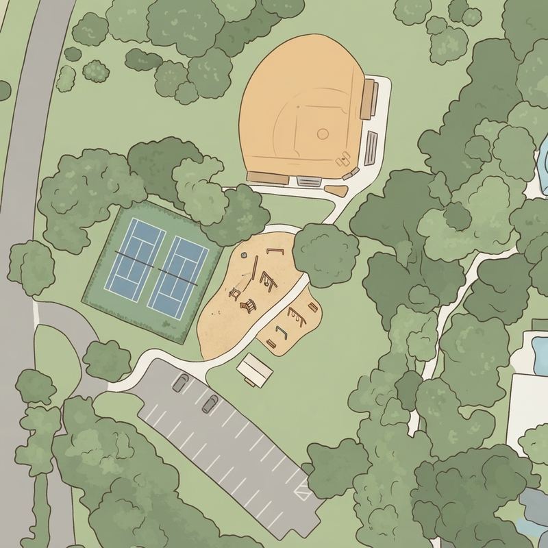 Illustrated map of McCree Park and Playground