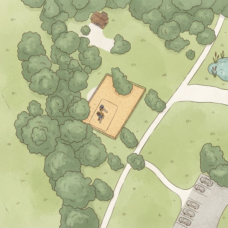 Illustrated map of McCurry Park North