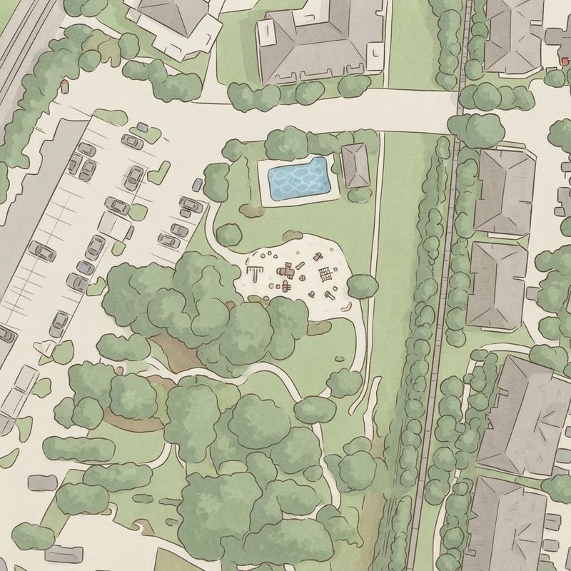 Illustrated map of McKamy Spring Park Playground