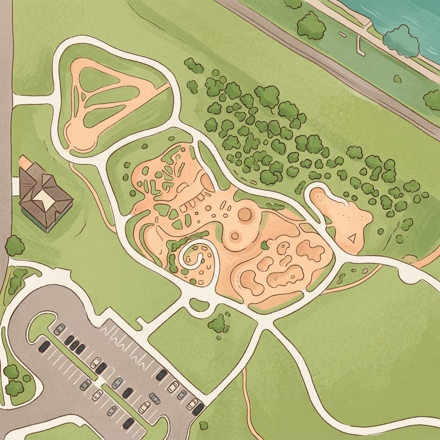 Illustrated map of McKay Bike Park