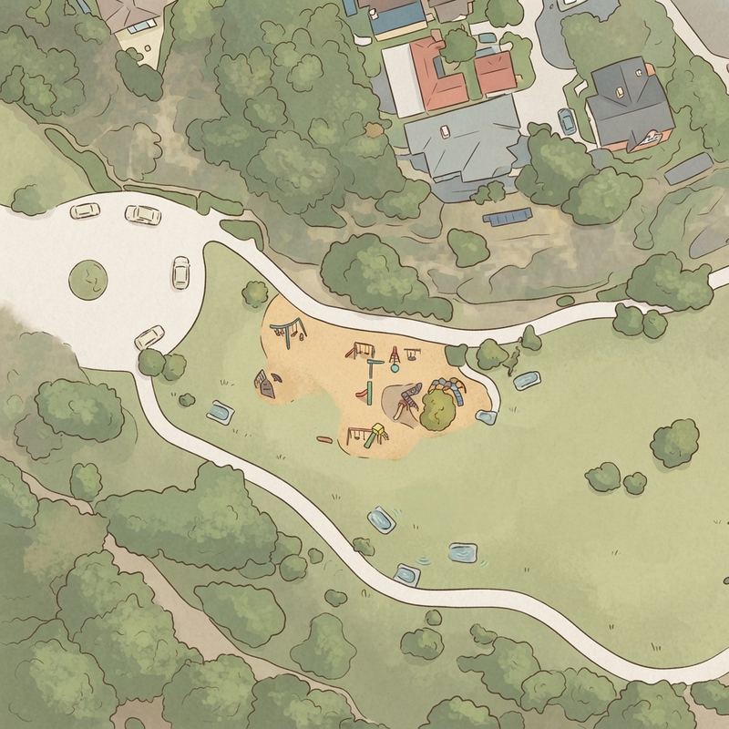 Illustrated map of McKinley Elementary Joint Use Park