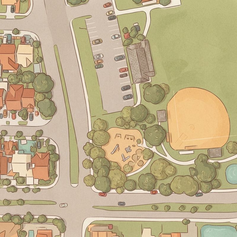 Illustrated map of McMillan Park