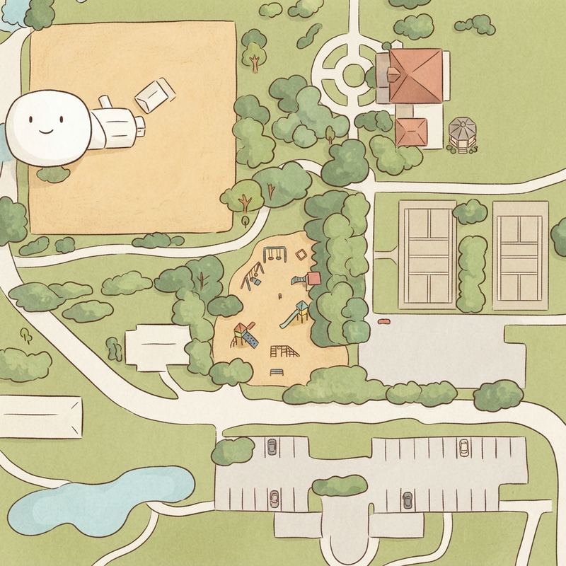 Illustrated map of McPherson Park