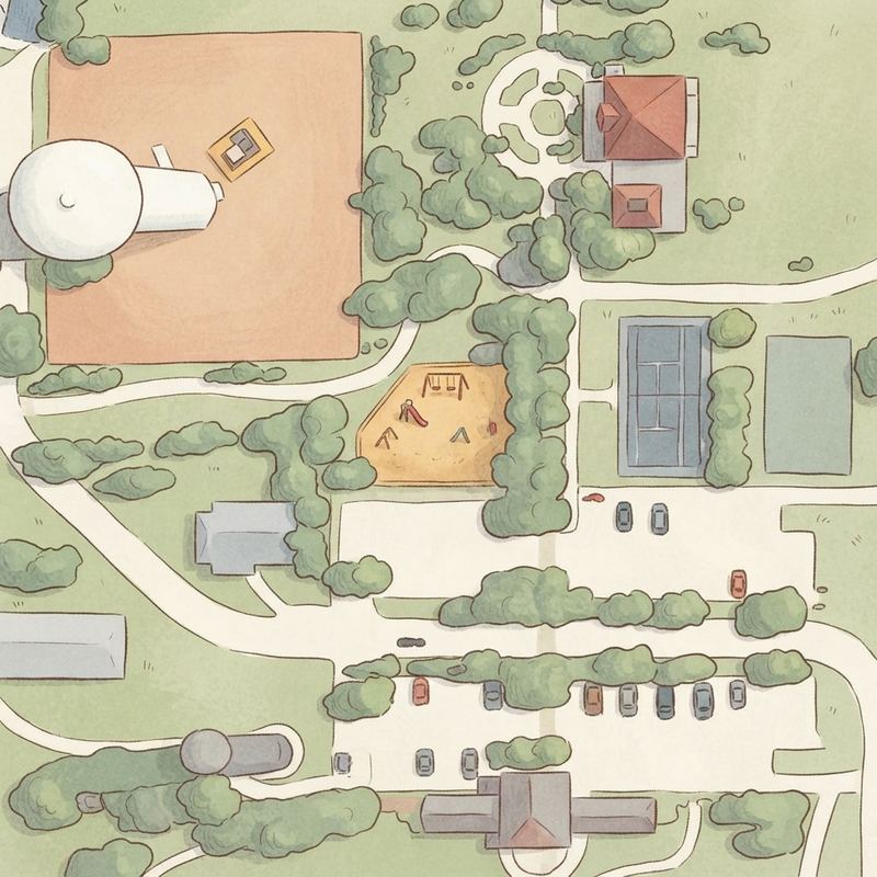 Illustrated map of McPherson Park Playground