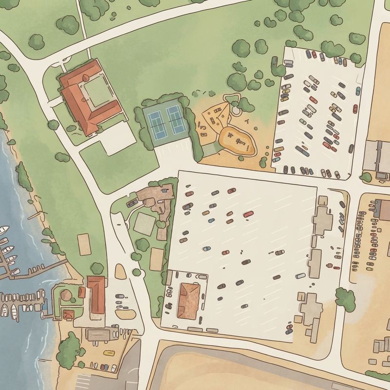 Illustrated map of MCRD Playground