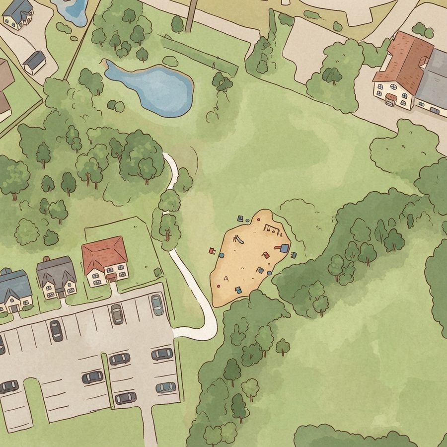 Illustrated map of Meadow Lake Park
