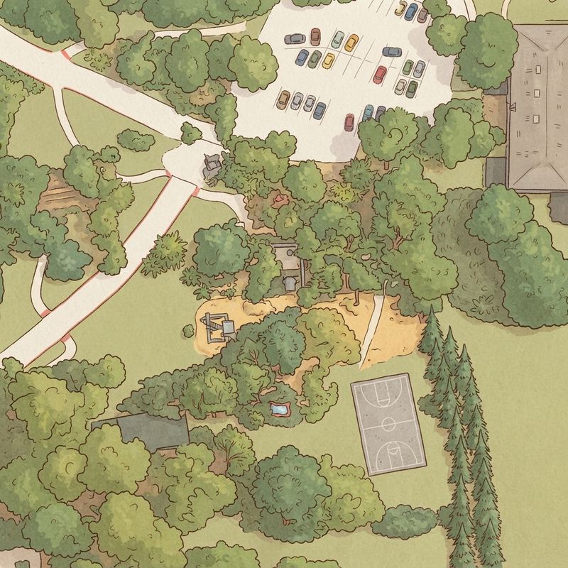 Illustrated map of Meadowbrook Park