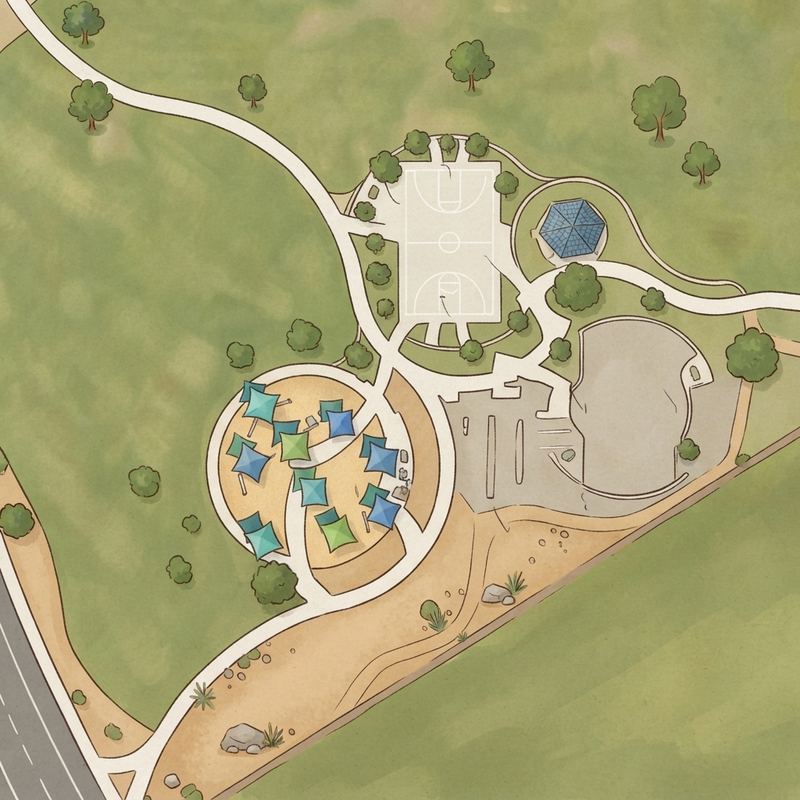 Illustrated map of Meadowbrook Park