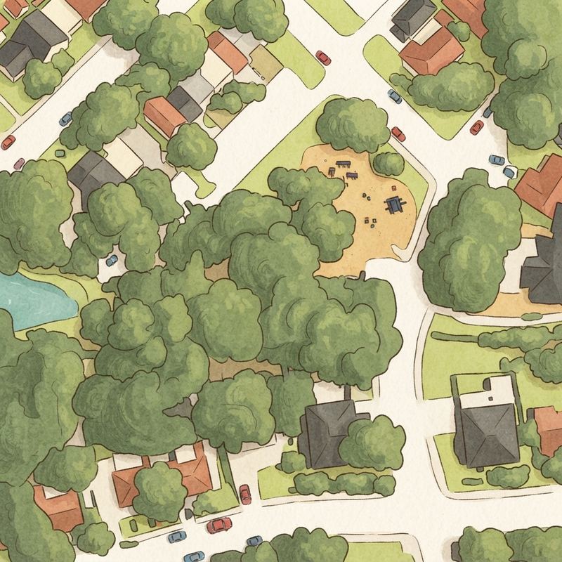 Illustrated map of Meadowcreek Branch Park
