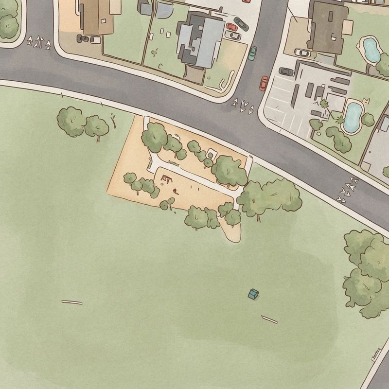 Illustrated map of Meadowgreen Park