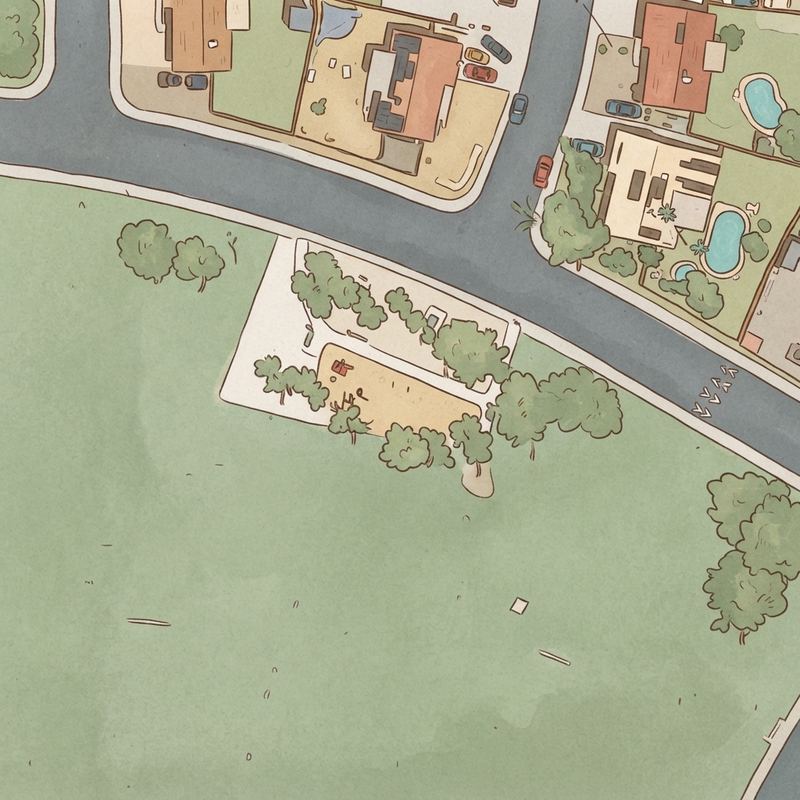 Illustrated map of Meadowgreen Park Playground