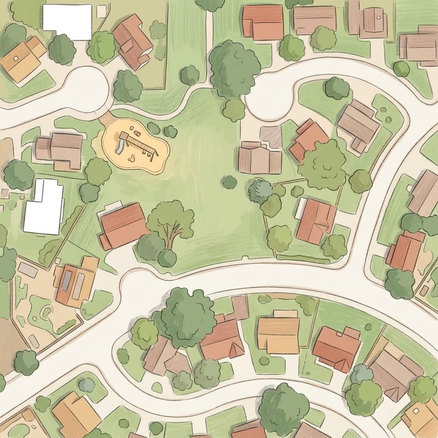 Illustrated map of Meadowlark Park