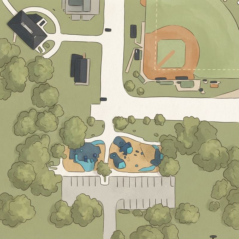 Illustrated map of Medlock Park Playground