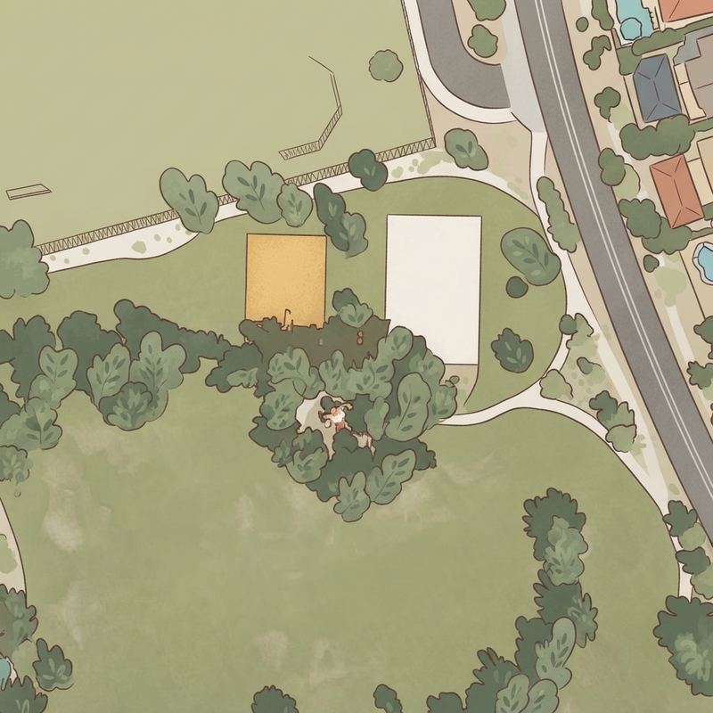 Illustrated map of Melody Ranch Park