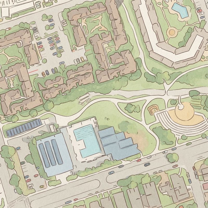 Illustrated map of Memorial Park