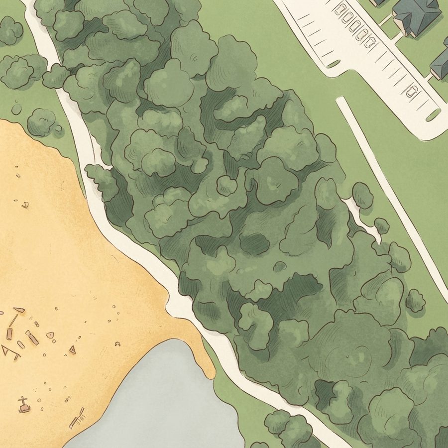 Illustrated map of Memorial Park