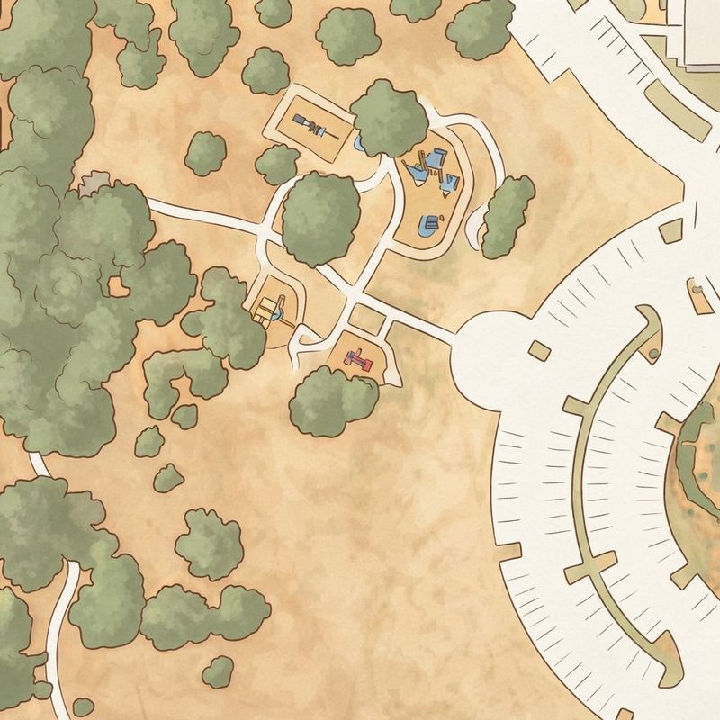 Illustrated map of Memorial Park