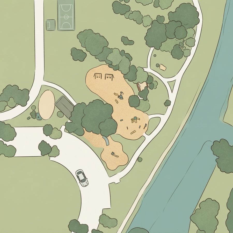 Illustrated map of Memorial Park