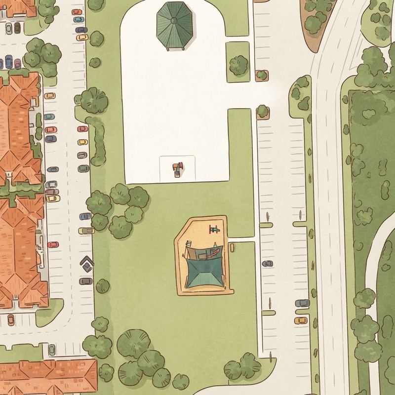 Illustrated map of Memorial Park Pembroke Pines