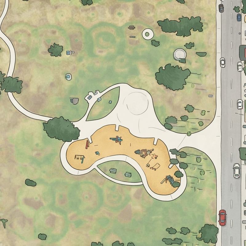 Illustrated map of Mesa Viking Park
