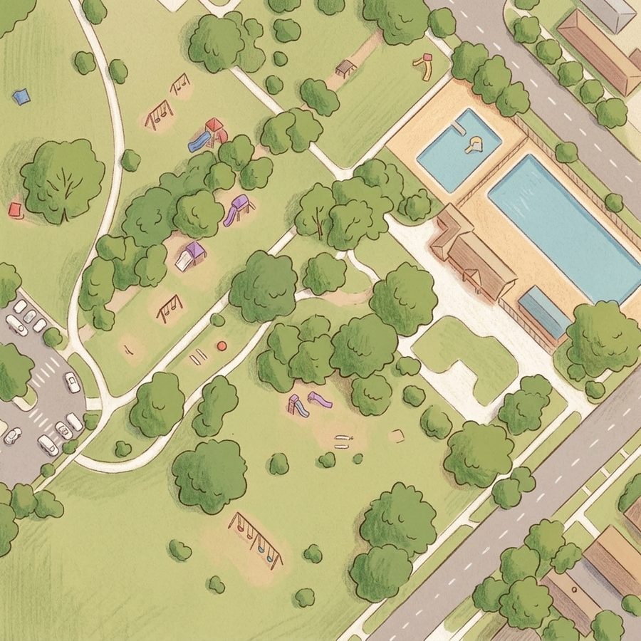 Illustrated map of Mestizo-Curtis Park