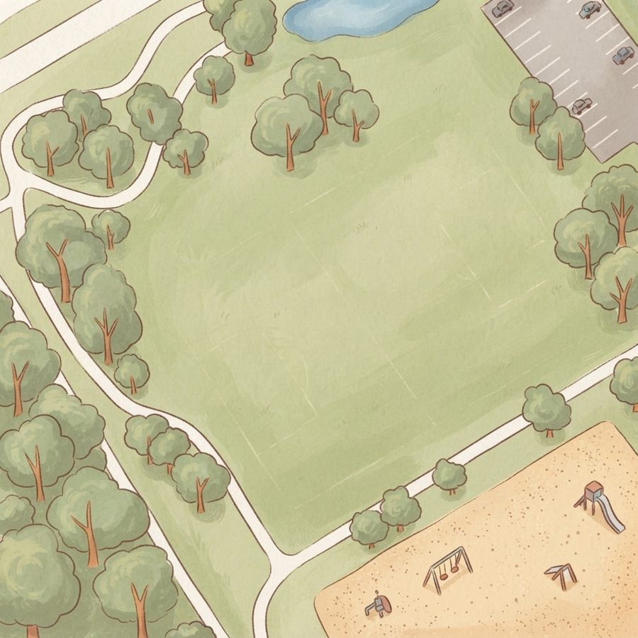 Illustrated map of Meyer Park Field 28