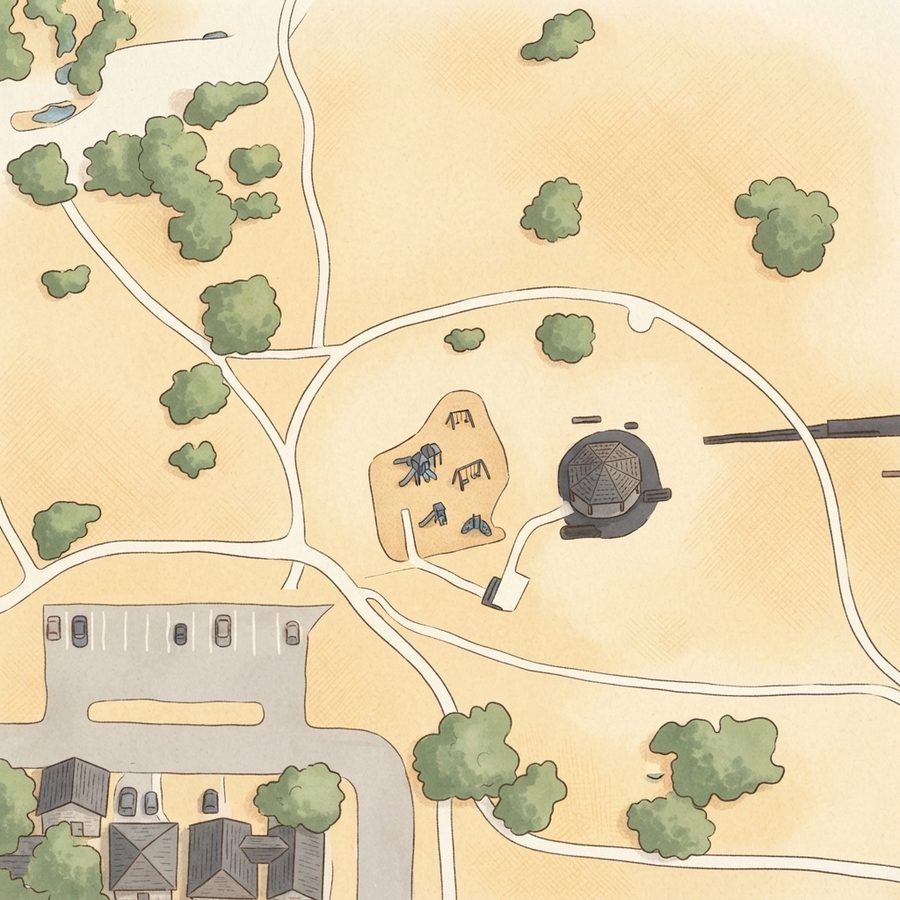 Illustrated map of Mi Familia Park