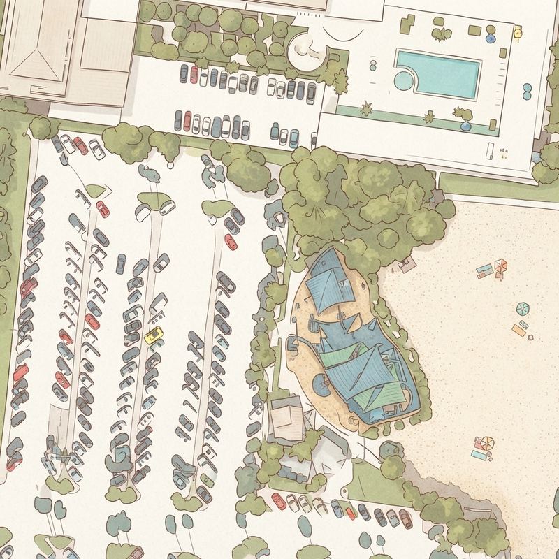 Illustrated map of Mid Beach Park