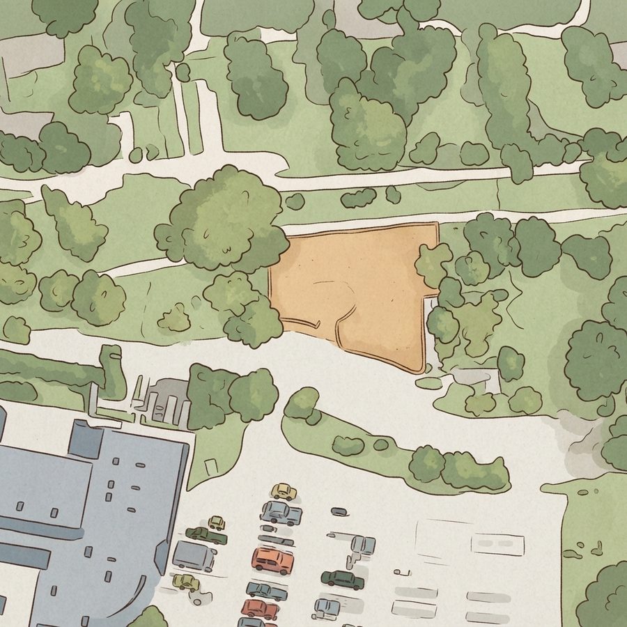Illustrated map of Midway Park