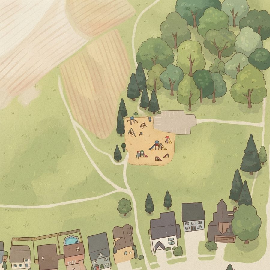 Illustrated map of Mill Run Park