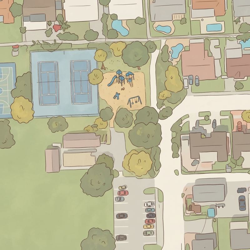 Illustrated map of Miller Drive Park