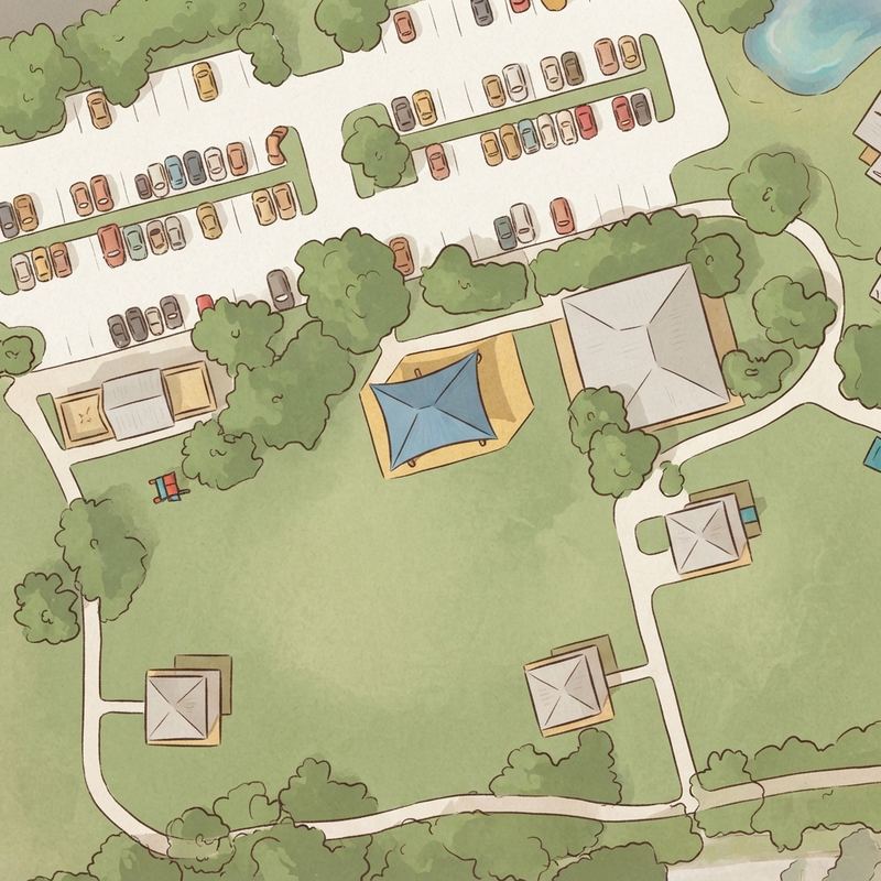 Illustrated map of Millers Pond Park