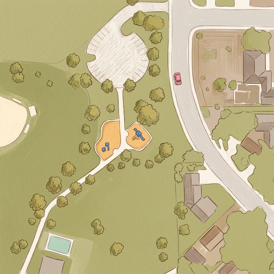 Illustrated map of Milliken Park