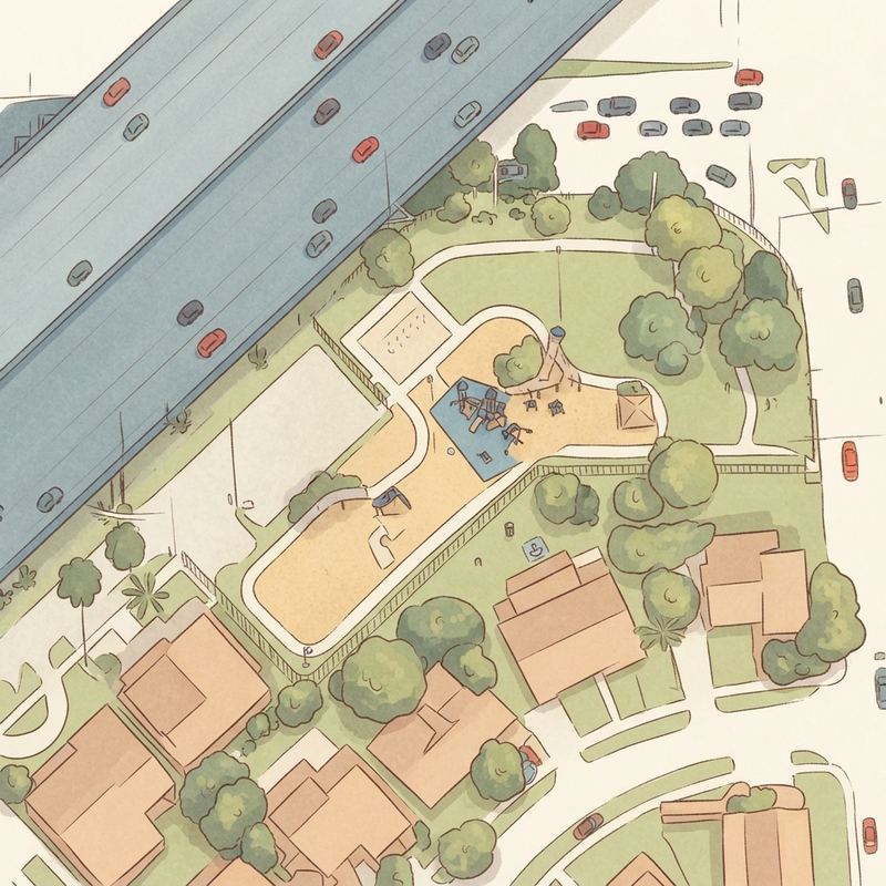 Illustrated map of Milton Littman Park