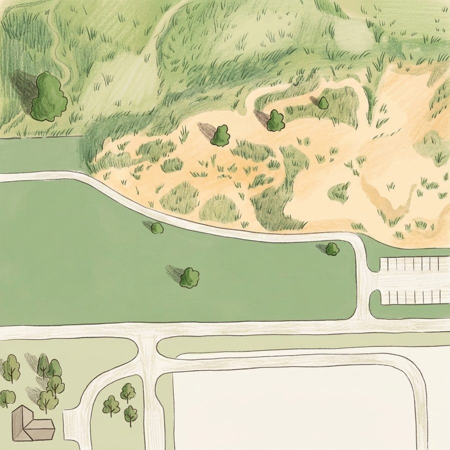 Illustrated map of Miners Park